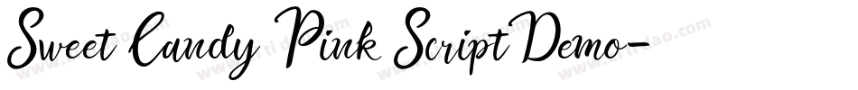 Sweet Candy Pink Script Demo字体转换